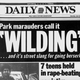 Cover of New York Daily News days after the assault of Trisha Meili in which the news used the term “wilding” to buoy its picture of the kids accused as animals.